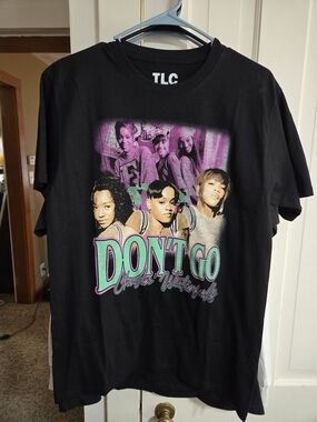 TLC "Don't Go" Graphic Tee - Black